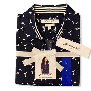 Foxcroft NYC stretch poplin shirt, Large